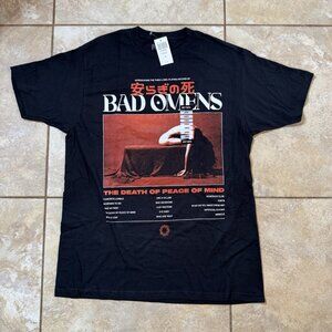 Bad Omens The Death Of Peace Of Mind Tracklist T-Shirt LARGE New